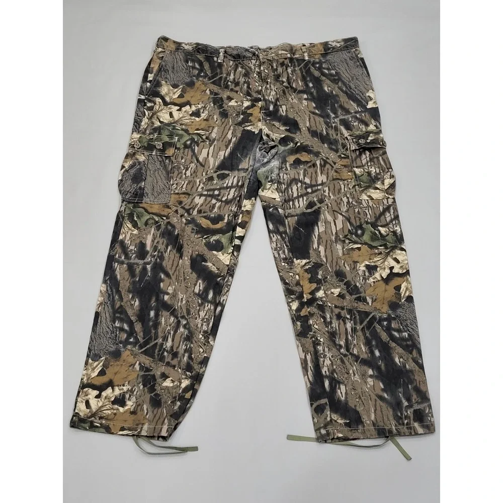 Vintage Mossy Oak Pants Men's 3XL Breakup Camo Hunting Adjustable Waist USA